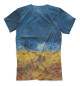 Мужская футболка Пшеничное поле под грозовым небом