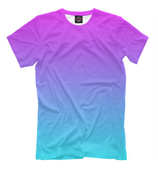 Мужская футболка Градиент: Розовый в Голубой