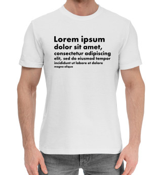 Мужская хлопковая футболка Lorem ipsum