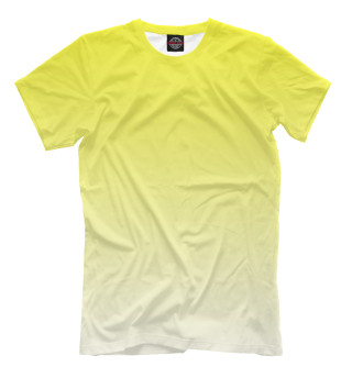 Мужская футболка Градиент Желтый в Белый