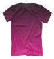Мужская футболка Градиент Розовый в Черный