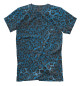 Мужская футболка Синяя леопардовая текстура